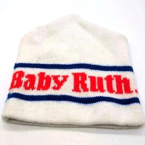 Vintage Baby Ruth knit Beanie Hat Cap Orlon Headware tag